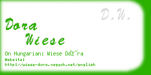 dora wiese business card